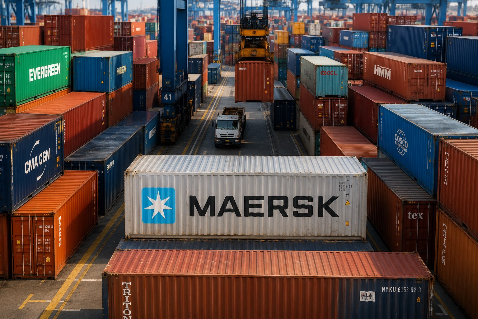 Cargo vessel at port